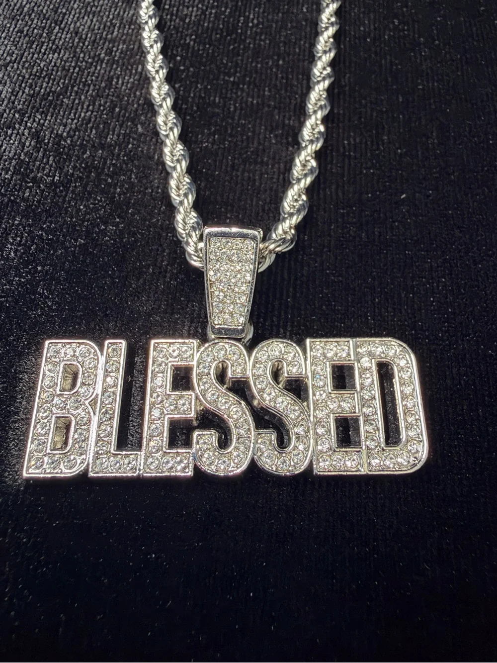 Silver Plated Rope Necklace 